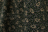 Japanese Fabric Ripple Corduroy Ditsy - black, green - 50cm